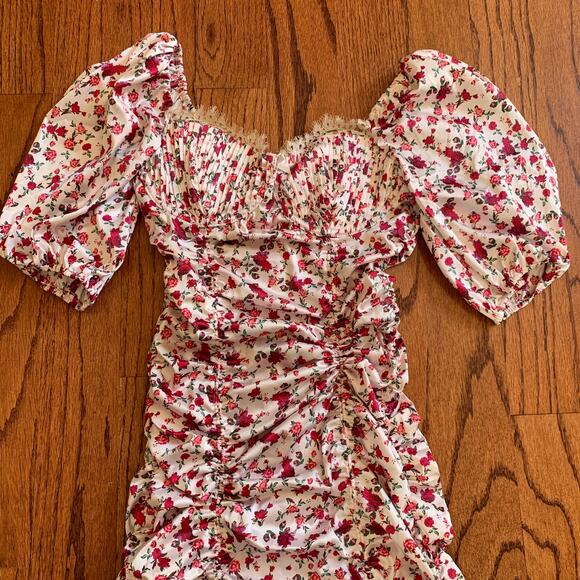 For Love & Lemons Melrose Dress MSRP $160 | Red White | XS - Picture 3 of 13